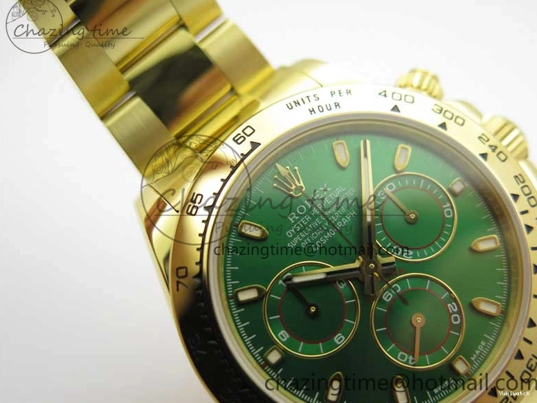 YG Daytona Edition Green YG 1:1 Best Bracelet Steel 904L KKF A7750 Dial on 0401